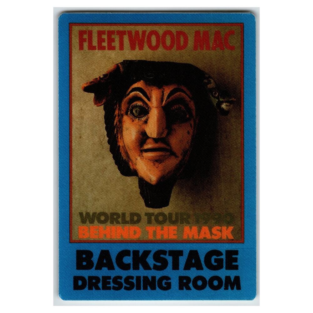 Fleetwood Mac 1990 World Tour Behind the Mask Backstage Pass Blue